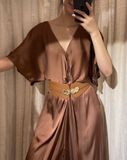  Amelie silk dress - Đầm Xoắn Eo Lụa L04 