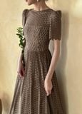  Belle Lace Dress - Đầm Corset Cổ Điển Tay Ngắn Q003 
