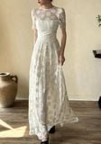  Belle Lace Dress - Đầm Corset Cổ Điển Tay Ngắn Q003 