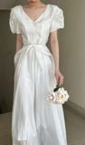  Helena Dress - Đầm Hoa Hồng Tay Phồng Q1013 