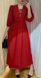  Sara Dress - Đầm tay lửng, thắt nơ ngực D004 D917 