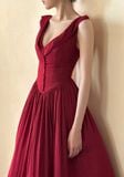  Freya Dress - Đầm Corset Cổ V Thiết Kế Nút Bọc G002 