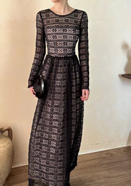  Laura Lace Dress - Đầm Corset Tay Dài Thiết Kế Q007 