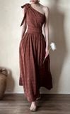  Lalyn Dress - Đầm Lệch Vai Nhấn Eo L31 