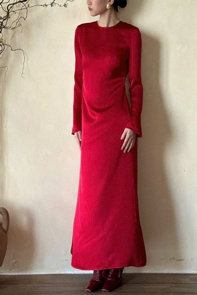  Eudora Silk Dress - Đầm Lụa Tay Dài D1008 