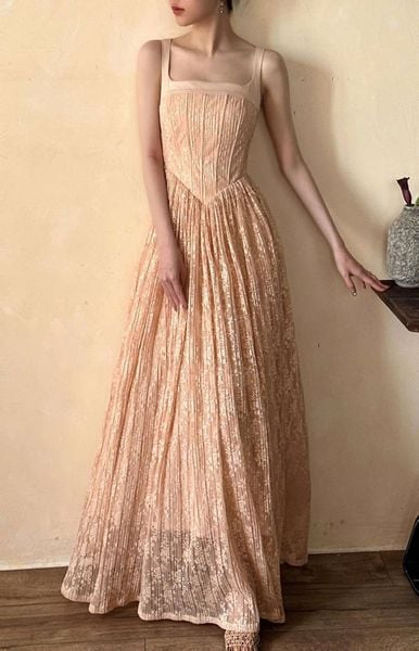  Stella Dress - Đầm Ren Cổ Vuông D0132 