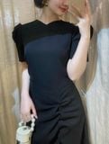  Megan Dress - Đầm công sở cổ V tay phồng - D750 