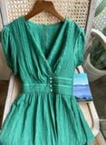  Lamie Dress - Đầm Cổ V Tay Ngắn E10 