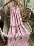  Vera Dress - Đầm cổ yếm in lá các màu - D725 