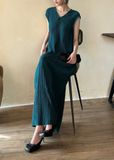  Dahlia Dress - Đầm Suông Cổ Tim dập li LA18 