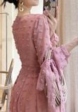 Ciara Dress - Đầm Voan Nổi Tay Dài E87 