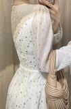  Ciara Dress - Đầm Voan Nổi Tay Dài E87 