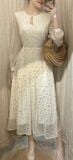  Ciara Dress - Đầm Voan Nổi Tay Dài E87 