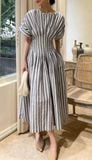  Cissy Dress - Đầm Linen Kẻ Sọc L074 