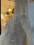  Hayley Dress - Đầm xô lụa trễ vai chấm bi - D612 