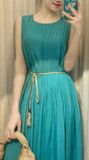  Calista Dress - Đầm xô lụa xếp ly ngực D743 