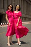  Callie Dress - Đầm cổ vuông nhấn eo 4 tầng D02 