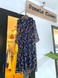  Eleanor Dress - Đầm voan tay dài in Hoa D03 