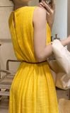  Calista Dress - Đầm xô lụa xếp ly ngực D743 