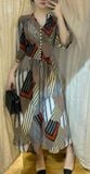  Melina Dress - Đầm voan in hoa có cúc - D01 