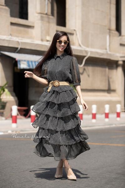  Candy Set - Set Áo Và Chân Váy Chấm Bi Nhỏ POQ20 