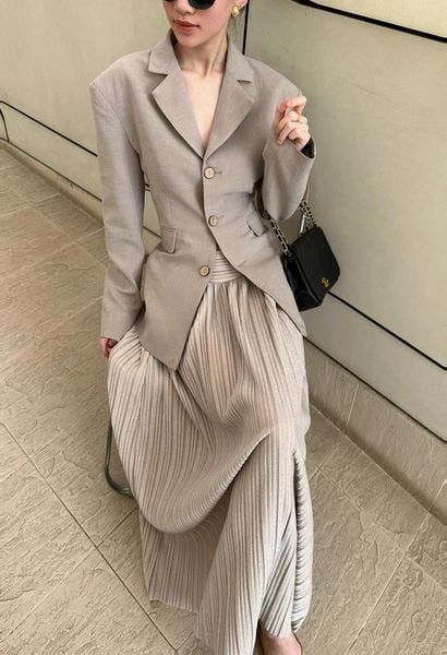  Desi Skirt - Chân Váy Dập Ly D991 