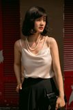  Evie Shirt - Áo 2 dây cổ đổ A40 