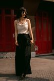  Evie Shirt - Áo 2 dây cổ đổ A40 