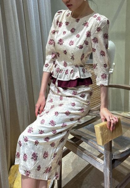  Aurora Dress - Đầm tay lửng in hoa L64 