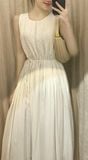  Calista Dress - Đầm xô lụa xếp ly ngực D743 