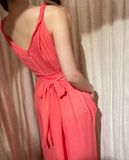  Nala Dress - Đầm 2 dây cổ tim thắt nơ eo E29 