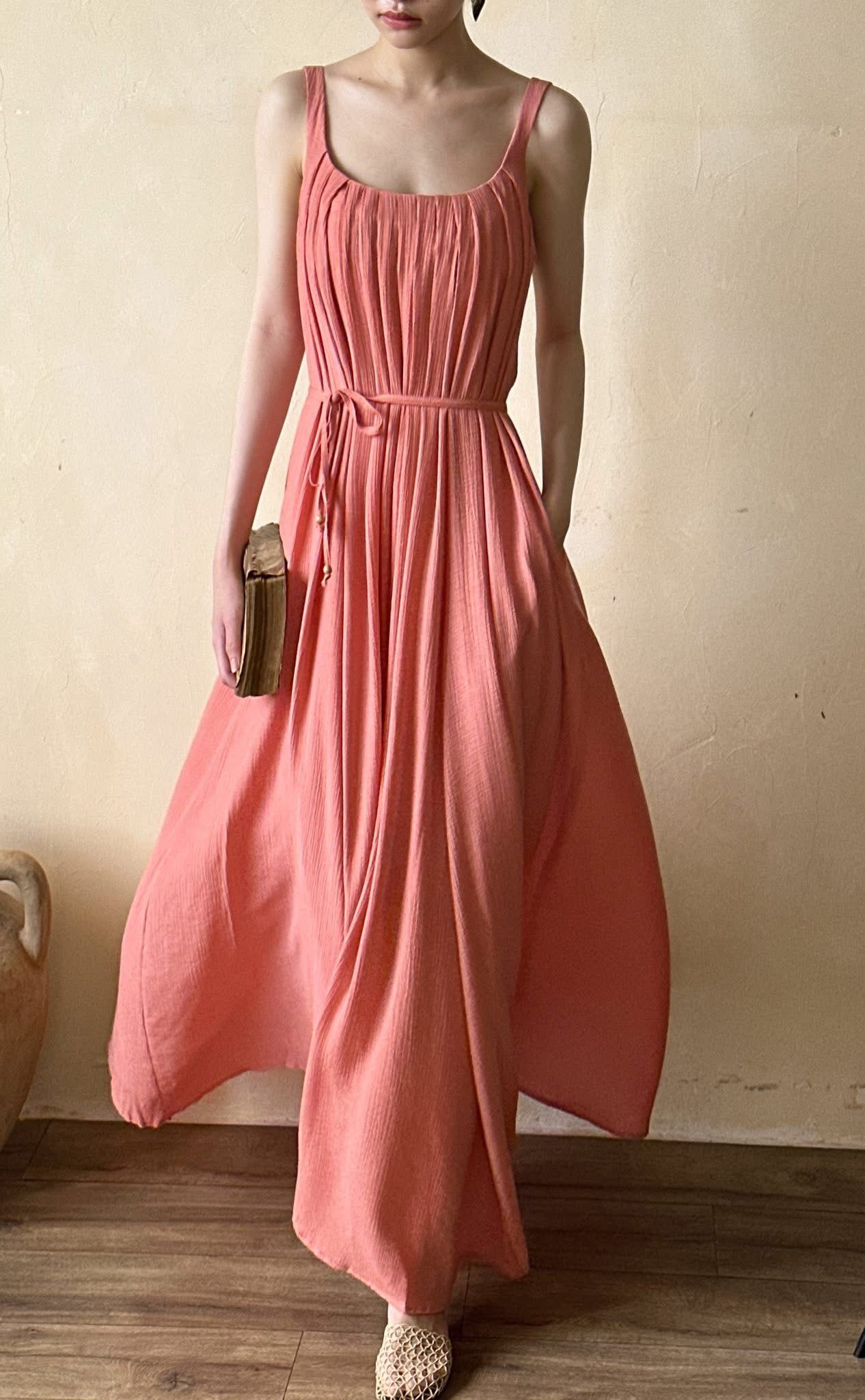  Peony Dress - Đầm 2 Dây Dập Ly DR1624 