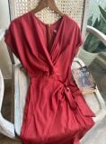  Elly Dress - Đầm Lụa Cổ V - E42 