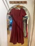  Bordeaux victoria dress - Đầm chữ A tay ngắn - POQ79 