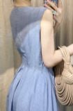  Ela Dress - Đầm Midi Cổ V Xếp Ly V09 