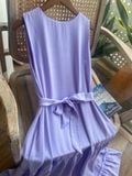  Emma Dress - Đầm xô lụa sát nách tím D53 