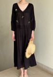  Bliss Dress - Đầm Thêu Hoa Có Tay D0142 
