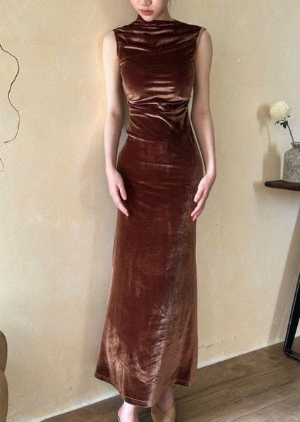  Larissa Dress - Đầm Nhung Dáng Dài 