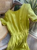 Melody Dress - Đầm Cổ Tròn Nhấn Eo - L93 