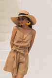  Áo hai dây linen cổ tim nhún trước ngực A226 -> A229 