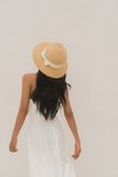  Ari Dress - Đầm lụa trắng xòe phần cổ xếp chéo D419 