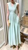  Ela Dress - Đầm Midi Cổ V Xếp Ly V09 