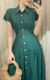  Amee Dress - Đầm sơ mi cúc trước D457 
