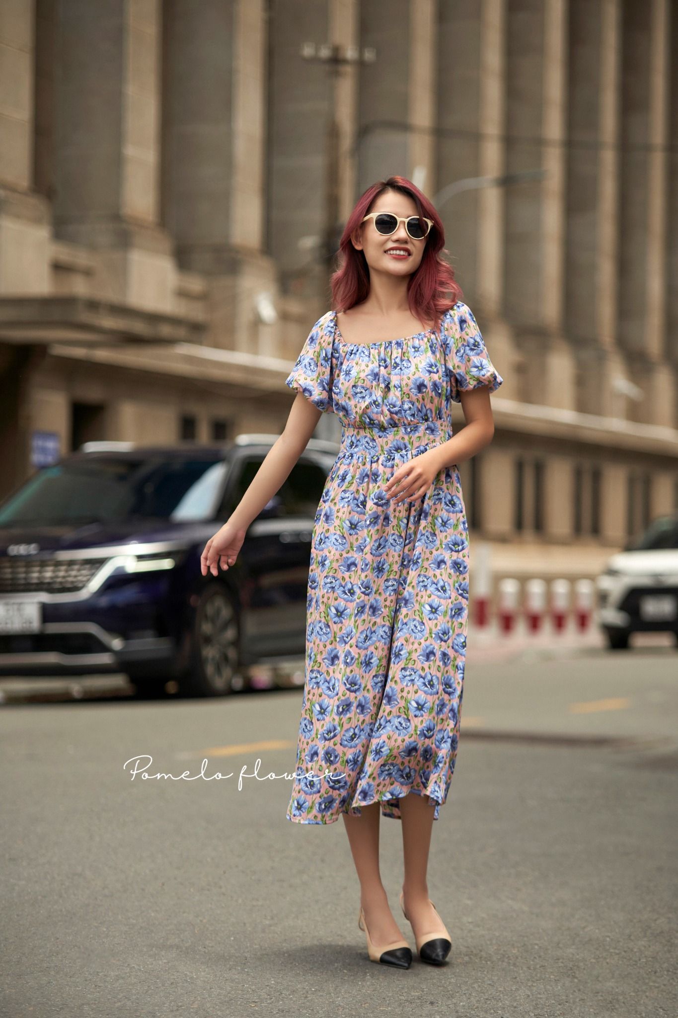  Đầm trễ vai tay ngắn - chun sau lưng - D638 
