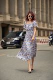  Đầm trễ vai tay ngắn - chun sau lưng - D638 