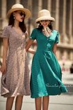  Sofia Dress - Đầm họa tiết tim nhí D538 D539 