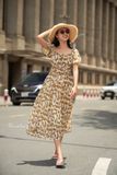  Đầm trễ vai tay ngắn - chun sau lưng - D638 