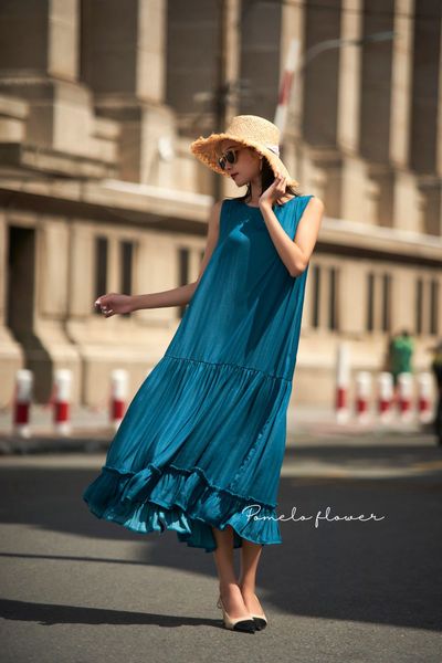  Emmie Dress - Đầm sát nách lụa các màu - D634 