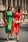  Laila Dress- Đầm maxi cánh dơi , nhấn eo PO01 