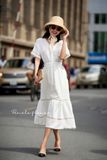  Bohemian Girl Dress - Đầm cổ tim nhấn eo D548 D563 